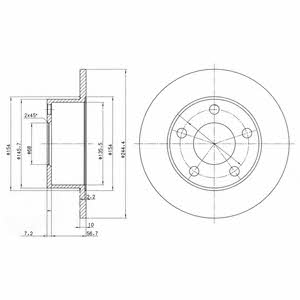 Delphi BG2746C Диск гальмівний задній невентильований BG2746C: Приваблива ціна - Купити у Польщі на 2407.PL!