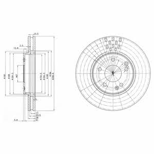 Delphi BG3396C Тормозной диск передний вентилируемый BG3396C: Отличная цена - Купить в Польше на 2407.PL!