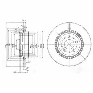 Delphi BG3782C Rear ventilated brake disc BG3782C: Buy near me in Poland at 2407.PL - Good price!