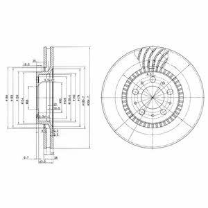 Delphi BG9514C Тормозной диск передний вентилируемый BG9514C: Отличная цена - Купить в Польше на 2407.PL!