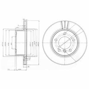 Delphi BG3899C Тормозной диск передний вентилируемый BG3899C: Отличная цена - Купить в Польше на 2407.PL!