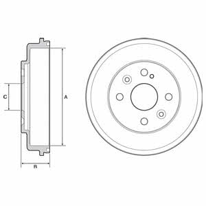 Delphi BF542 Brake drum BF542: Buy near me at 2407.PL in Poland at an Affordable price!