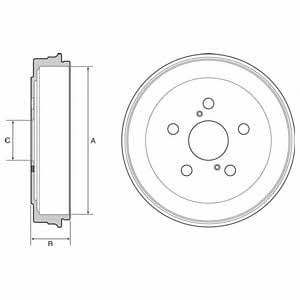 Delphi BF536 Brake drum BF536: Buy near me at 2407.PL in Poland at an Affordable price!
