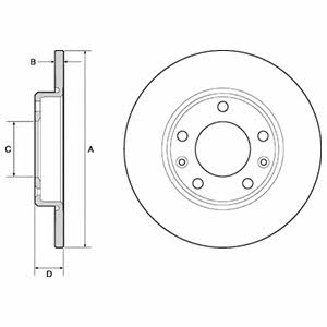Delphi BG4670C Тормозной диск задний невентилируемый BG4670C: Купить в Польше - Отличная цена на 2407.PL!