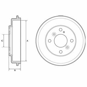 Delphi BF525 Rear brake drum BF525: Buy near me at 2407.PL in Poland at an Affordable price!