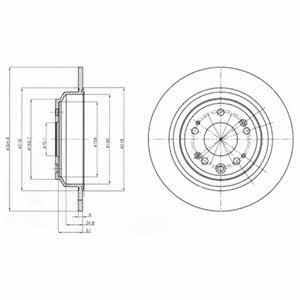 Delphi BG4196C Bremsscheibe hinten, unbelüftet BG4196C: Kaufen Sie zu einem guten Preis in Polen bei 2407.PL!