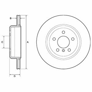 Delphi BG4664C Тормозной диск задний вентилируемый BG4664C: Отличная цена - Купить в Польше на 2407.PL!