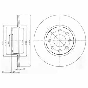 Delphi BG4155 Unventilated front brake disc BG4155: Buy near me in Poland at 2407.PL - Good price!