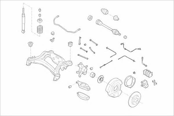  MERC-00348-R Wheel suspension MERC00348R: Buy near me in Poland at 2407.PL - Good price!