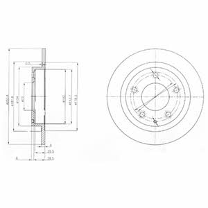 Delphi BG3084 Bremsscheibe hinten, unbelüftet BG3084: Kaufen Sie zu einem guten Preis in Polen bei 2407.PL!