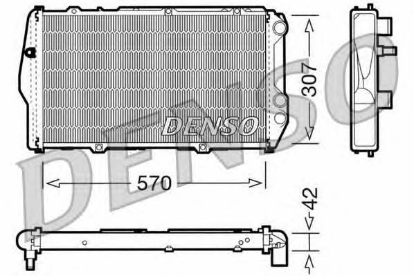 DENSO DRM02001 Radiator, engine cooling DRM02001: Buy near me in Poland at 2407.PL - Good price!