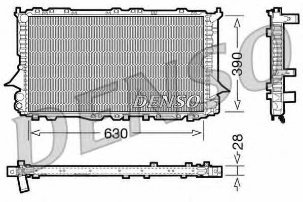 DENSO DRM02005 Radiator, engine cooling DRM02005: Buy near me in Poland at 2407.PL - Good price!