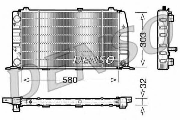 DENSO DRM02010 Радиатор охлаждения двигателя DRM02010: Отличная цена - Купить в Польше на 2407.PL!