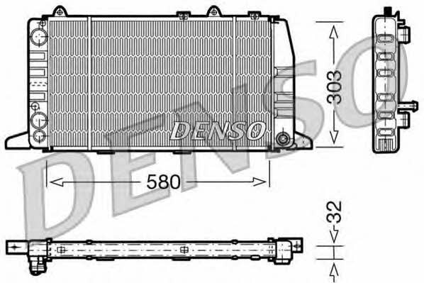 DENSO DRM02011 Радиатор охлаждения двигателя DRM02011: Отличная цена - Купить в Польше на 2407.PL!