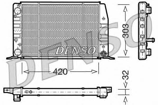 DENSO DRM02012 Радиатор охлаждения двигателя DRM02012: Отличная цена - Купить в Польше на 2407.PL!
