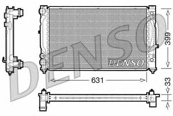 DENSO DRM02030 Радиатор охлаждения двигателя DRM02030: Отличная цена - Купить в Польше на 2407.PL!