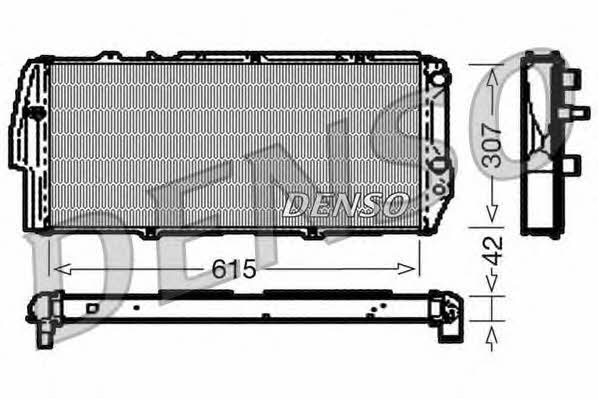 DENSO DRM02040 Radiator, engine cooling DRM02040: Buy near me in Poland at 2407.PL - Good price!