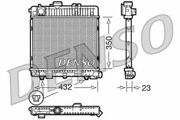 DENSO DRM05025 Радиатор охлаждения двигателя DRM05025: Отличная цена - Купить в Польше на 2407.PL!