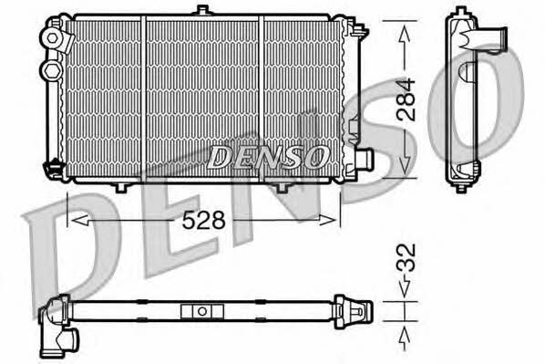 DENSO DRM07001 Радиатор охлаждения двигателя DRM07001: Отличная цена - Купить в Польше на 2407.PL!
