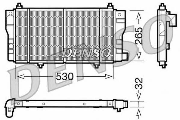 DENSO DRM07002 Радиатор охлаждения двигателя DRM07002: Отличная цена - Купить в Польше на 2407.PL!