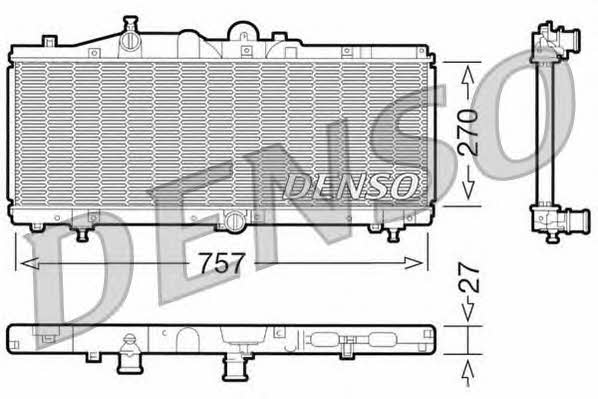 DENSO DRM09011 Radiator, engine cooling DRM09011: Buy near me in Poland at 2407.PL - Good price!
