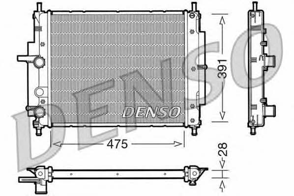 DENSO DRM09036 Radiator, engine cooling DRM09036: Buy near me in Poland at 2407.PL - Good price!