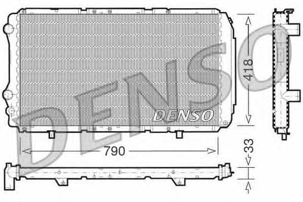 DENSO DRM09076 Radiator, engine cooling DRM09076: Buy near me in Poland at 2407.PL - Good price!