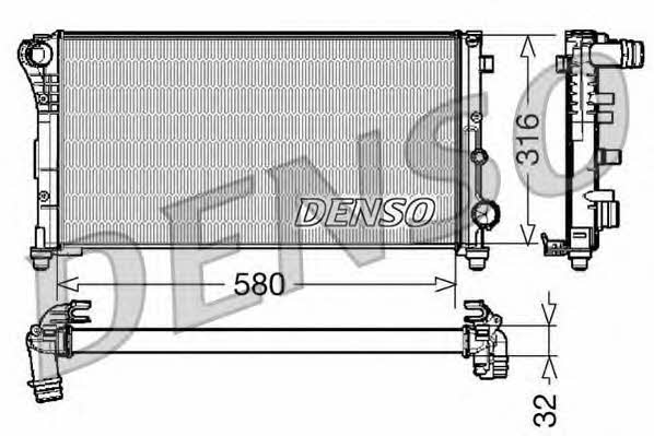 DENSO DRM09084 Радиатор охлаждения двигателя DRM09084: Отличная цена - Купить в Польше на 2407.PL!