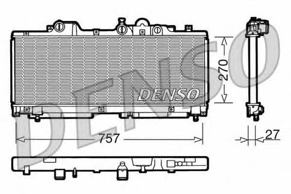 DENSO DRM09091 Radiator, engine cooling DRM09091: Buy near me in Poland at 2407.PL - Good price!
