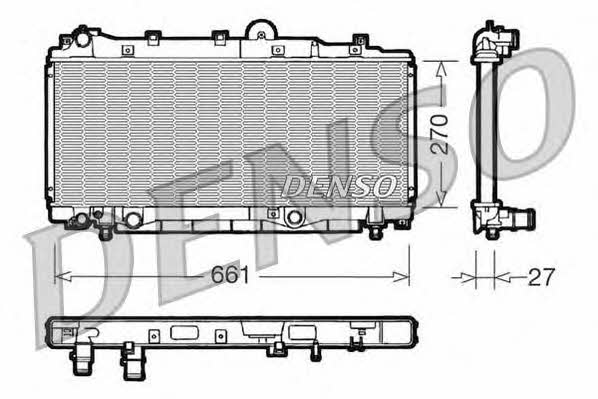 DENSO DRM09093 Radiator, engine cooling DRM09093: Buy near me in Poland at 2407.PL - Good price!