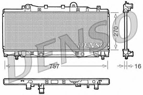 DENSO DRM09094 Radiator, engine cooling DRM09094: Buy near me in Poland at 2407.PL - Good price!
