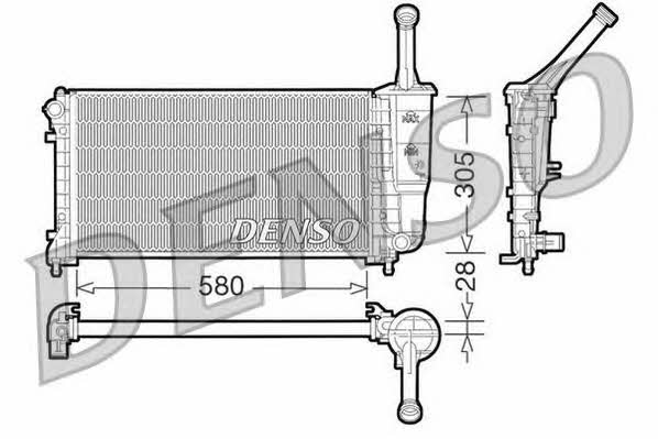 DENSO DRM09106 Radiator, engine cooling DRM09106: Buy near me in Poland at 2407.PL - Good price!