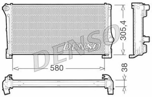 DENSO DRM09107 Радиатор охлаждения двигателя DRM09107: Отличная цена - Купить в Польше на 2407.PL!