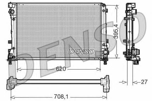 DENSO DRM09163 Radiator, engine cooling DRM09163: Buy near me in Poland at 2407.PL - Good price!