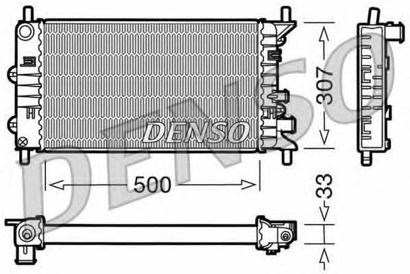 DENSO DRM10024 Радиатор охлаждения двигателя DRM10024: Отличная цена - Купить в Польше на 2407.PL!