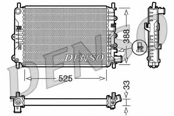 DENSO DRM10025 Радиатор охлаждения двигателя DRM10025: Отличная цена - Купить в Польше на 2407.PL!