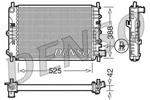 DENSO DRM10026 Radiator, engine cooling DRM10026: Buy near me in Poland at 2407.PL - Good price!