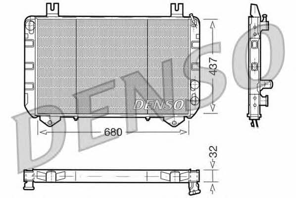 DENSO DRM10093 Radiator, engine cooling DRM10093: Buy near me in Poland at 2407.PL - Good price!
