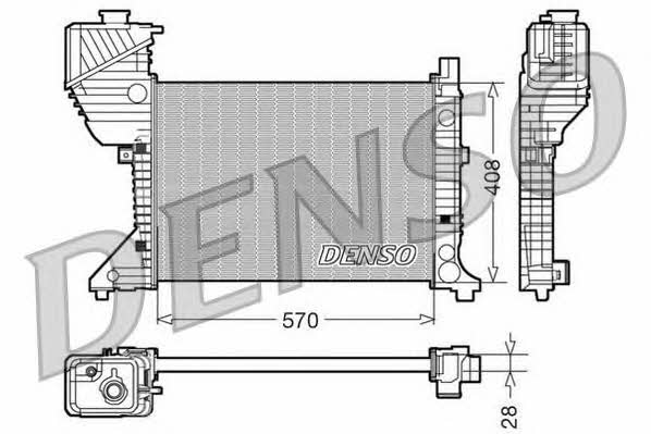 DENSO DRM17016 Радиатор охлаждения двигателя DRM17016: Отличная цена - Купить в Польше на 2407.PL!