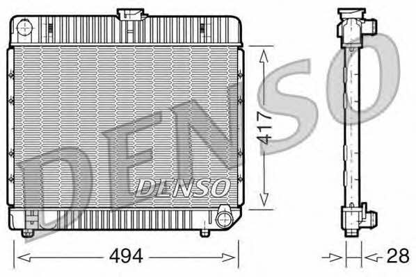 DENSO DRM17020 Radiator, engine cooling DRM17020: Buy near me in Poland at 2407.PL - Good price!
