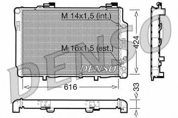 DENSO DRM17071 Radiator, engine cooling DRM17071: Buy near me in Poland at 2407.PL - Good price!