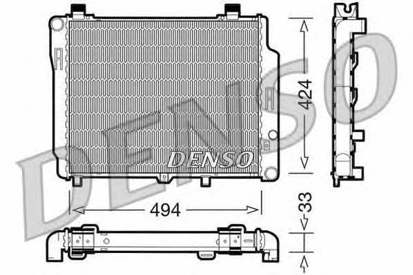 DENSO DRM17074 Радиатор охлаждения двигателя DRM17074: Отличная цена - Купить в Польше на 2407.PL!