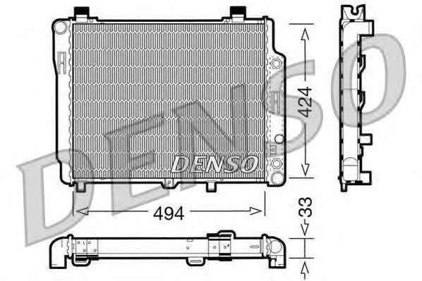 DENSO DRM17075 Radiator, engine cooling DRM17075: Buy near me in Poland at 2407.PL - Good price!