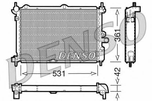 DENSO DRM20014 Радиатор охлаждения двигателя DRM20014: Отличная цена - Купить в Польше на 2407.PL!