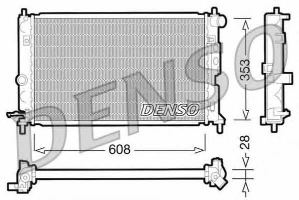 DENSO DRM20027 Radiator, engine cooling DRM20027: Buy near me in Poland at 2407.PL - Good price!