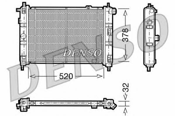 DENSO DRM20030 Радиатор охлаждения двигателя DRM20030: Отличная цена - Купить в Польше на 2407.PL!