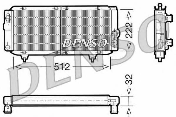 DENSO DRM21001 Radiator, engine cooling DRM21001: Buy near me in Poland at 2407.PL - Good price!