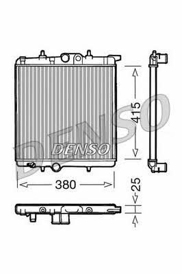 DENSO DRM21020 Radiator, engine cooling DRM21020: Buy near me in Poland at 2407.PL - Good price!
