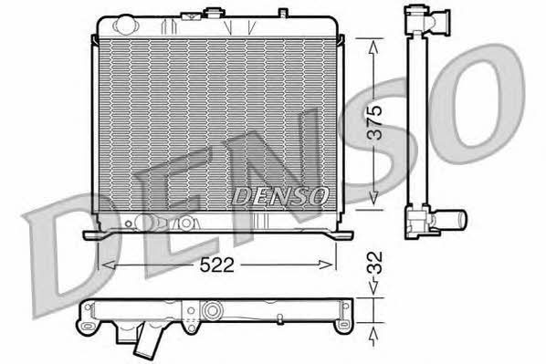 DENSO DRM21060 Radiator, engine cooling DRM21060: Buy near me in Poland at 2407.PL - Good price!