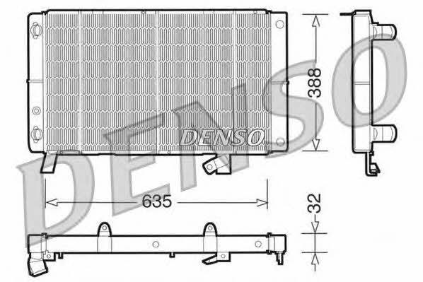 DENSO DRM21074 Radiator, engine cooling DRM21074: Buy near me in Poland at 2407.PL - Good price!